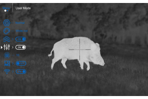 Image de vision thermique montrant la détection d’un animal en conditions nocturnes