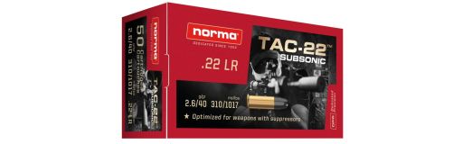 Munition 22LR Norma TAC-22 Subsonic 40 gr
