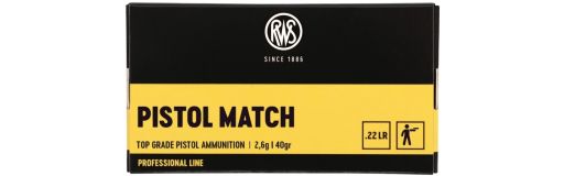 Munition 22LR RWS Pistol Match 40 gr
