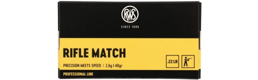 Munition 22LR RWS Rifle Match 40 gr